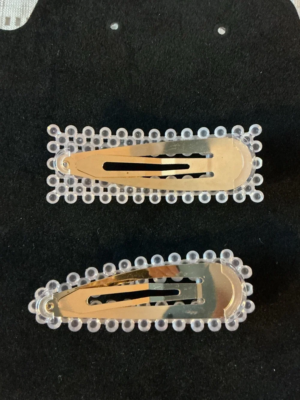 Clear Bubble Acrylic Snap Hair Clips add fun